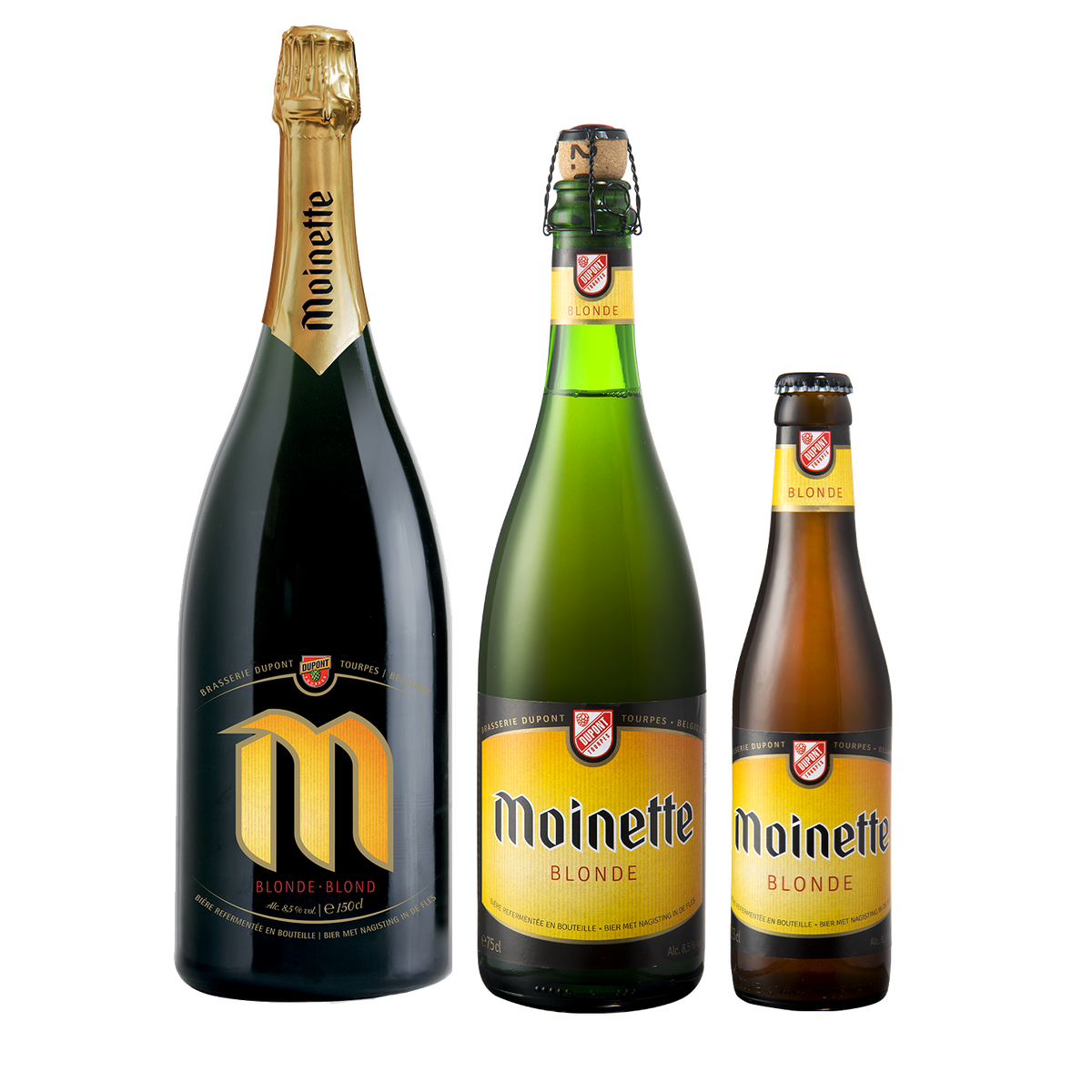 5410702000140 Moinette Blonde 150cl - Official HD bottle packshot Dupont Brewery